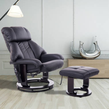 White leather recliner online massage chair